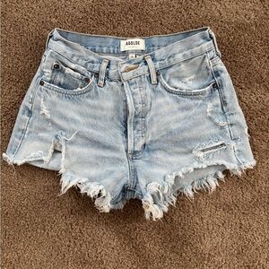 Agolde Women's Parker Jean Shorts - Light Blue
